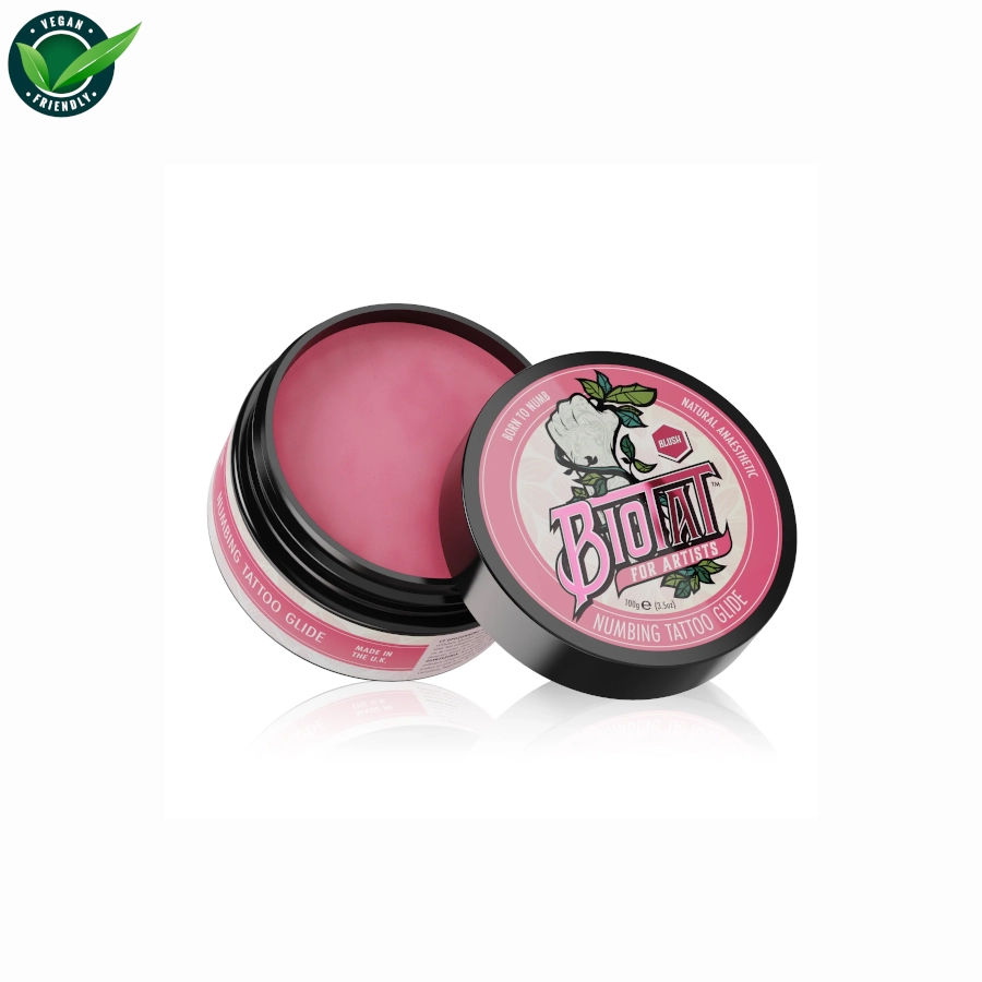 Beurre Tattoo - Biotat Numbing Tattoo Glide Blush - Vaseline pour tatouage au clou de girofle apaisant et anesthésiant naturel