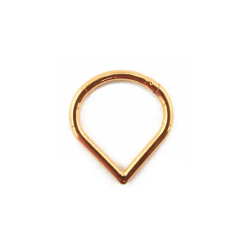 [i_anneau_sterile_gold_78-STVXA78] Piercing Anneau Titane Sterile - Anneau 78 en titane Pvd Gold motif goutte