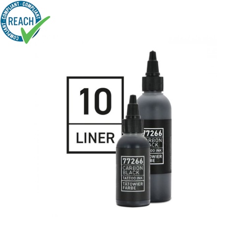 Carbon Black Tattoo Ink Liner 10 - Mélange pour le tatouage encre REACH ligne epaisse