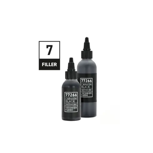 Carbon Black Tattoo Ink Filler 7 V2 - Mélange pour le tatouage encre REACH noir vif