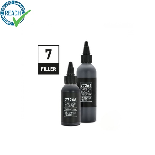 Carbon Black Tattoo Ink Filler 7 V2 - Mélange pour le tatouage encre REACH noir vif