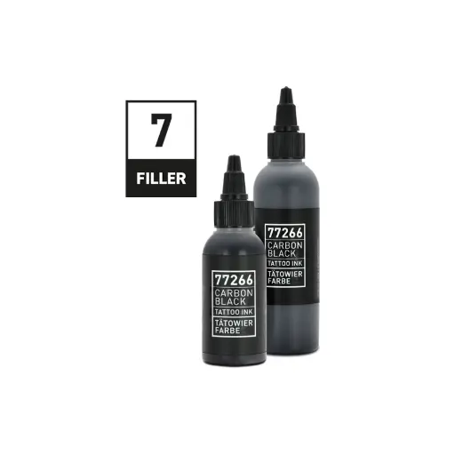 Carbon Black Tattoo Ink Filler 7 V2 - Mélange pour le tatouage encre REACH noir vif
