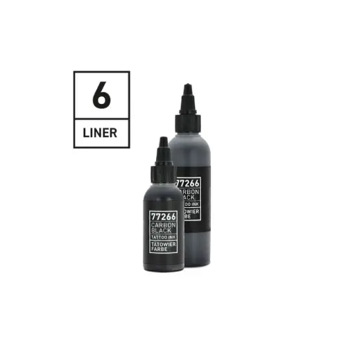 Carbon Black Tattoo Ink Liner 06 V2 - Mélange pour le tatouage encre REACH doublure noire