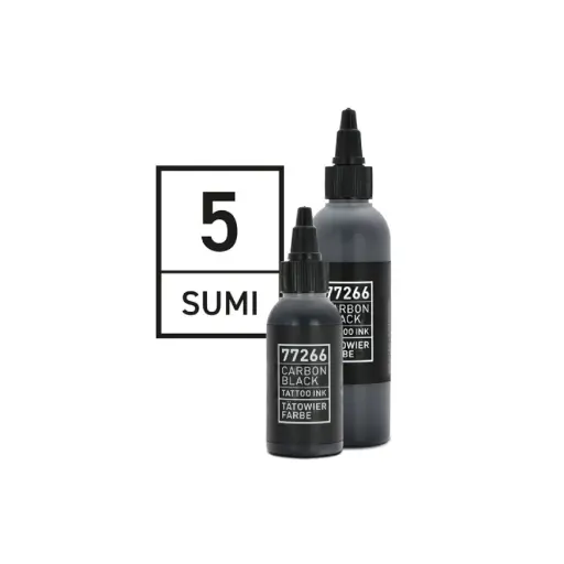 Encre Tatouage Gris - Carbon Black Sumi 05 V2 - Mélange pour le tatouage encre reach gris moyen délavé à 50%