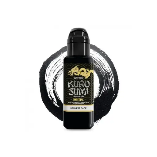 [ki_REACH_encre_kuro_sumi_darkest_dark-IMDKDK1.5 "tl"] Encre Tatouage Noire - Kuro Sumi Imperial Marta Make Darkest Dark - Mélange pour le tatouage reach 44 ml*