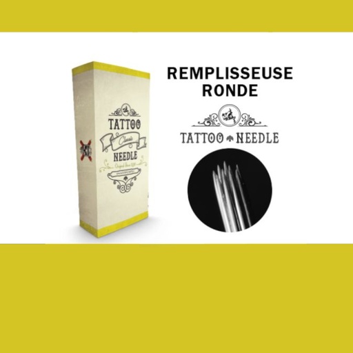 [aiguille_tattoo_needle_shader] Tattoo Needle Rond Shader - Boîte de 50 aiguilles pour tube de tatouage