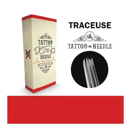 Aiguille Tube Tattoo - Tattoo Needle Rond Liner - Boîte de 50 aiguilles de traçage pour tube de tatouage