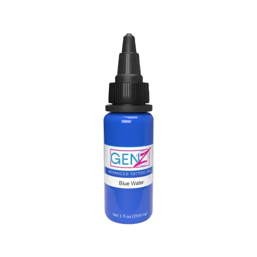 [p_REACH_encre_intenze_blue_water "ki"] Encre Tattoo Bleu - Intenze Ink Gen-Z Blue Water - Melange pour le tatouage encre REACH