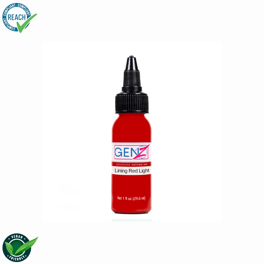 [ki_gen_z_lining_red_light-REDLIG] Encre Tattoo Rouge - Intenze Ink Gen-Z Lining Red Light - Melange pour le tatouage REACH 30 ml