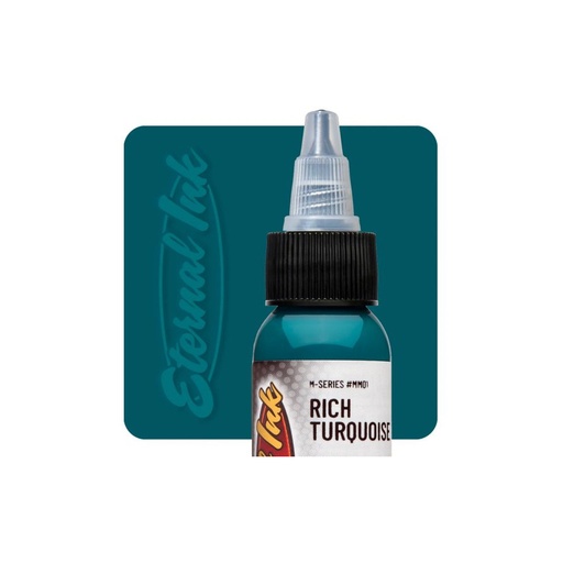 [b_encre_eternal_rich_turquoise-Eternal-rich -turquoise] Eternal Ink M Série Rich Turquoise - Encre pour le dessin et entraînement au tatouage NON REACH