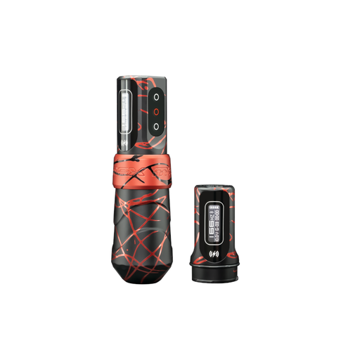 [fk_iron_flux_max_mécano] FK Irons Flux Max Anniversary - Machine à tatouer édition limitée avec boîte rangement style mécano et 2 batteries