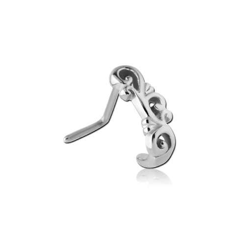 [p_bijou_nez_acier_motif_1-non06] Stud Acier - Piercing de nez en acier 316L motif 1