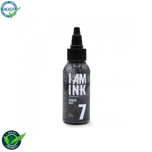 Encre Tatouage Noire - I Am Ink #7 Urban Black - Mélange pour le tatouage encre reach