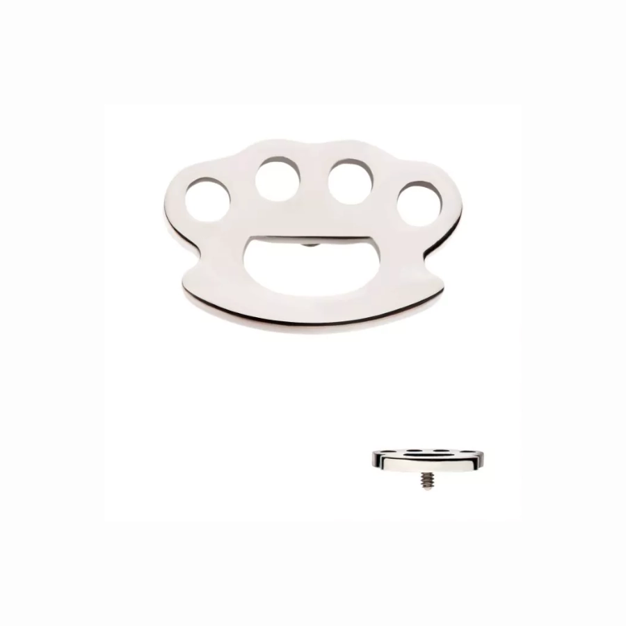 [embout_22-titdbrsnkl_16] Piercing Embout - Titane F136 Gamme Invictus - Embout 22 avec pas de vis interne 0,9 mm pour piercing 1,2 mm poing américain*