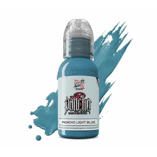 [ki_encre_world_famous_pancho_light_blue-LTPLB1-S] World famous ink limitless encre pour le tatouage REACH pancho light blue