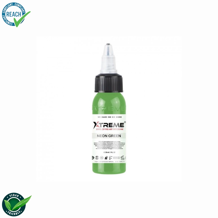 [xtreme_neon_green] Encre Tattoo Vert - Xtreme Ink Neon Green - Melange pour le tatouage encre REACH 30 ml