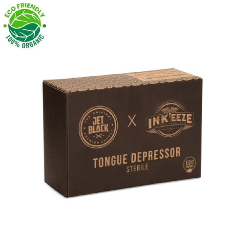 [b_abaisse_langue_jet_black-742031] Jet Black Tongue Depressor Stérile - Boîte de 100 abaisses langue en plastique noir