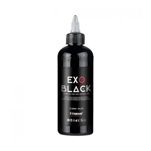 [tl_encre_xtreme_exo_black] Encre Tattoo Noir - Xtreme Ink Exo Black - Melange pour le tatouage REACH 240 ml noir de remplissage