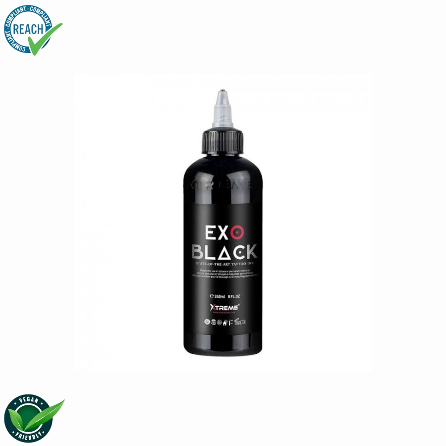 [ts_xtreme_exo_black] Encre Tattoo Noir - Xtreme Ink Exo Black - Melange pour le tatouage REACH 240 ml noir de remplissage