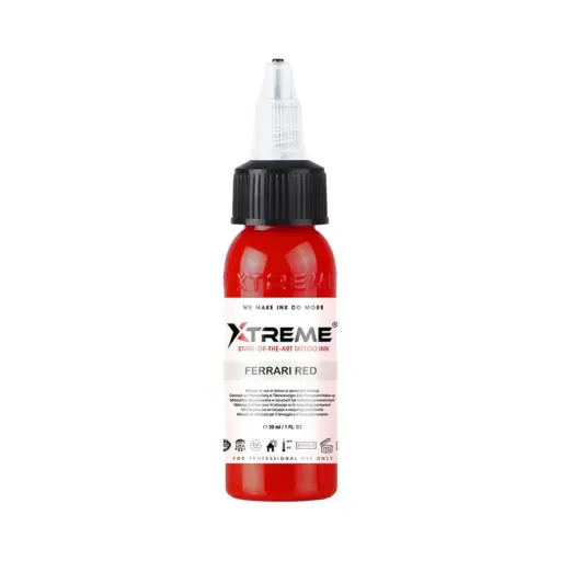 [tl_REACH_encre_xtreme_ferrari_red "p"] Encre Tattoo Rouge - Xtreme Ink Ferrari Red - Mélange pour le tatouage encre REACH 30 ml