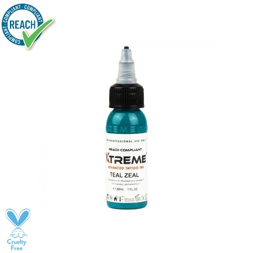 [ts_xtreme_teal_zeal] Xtreme Ink Teal Zeal - Mélange pour le tatouage encre REACH