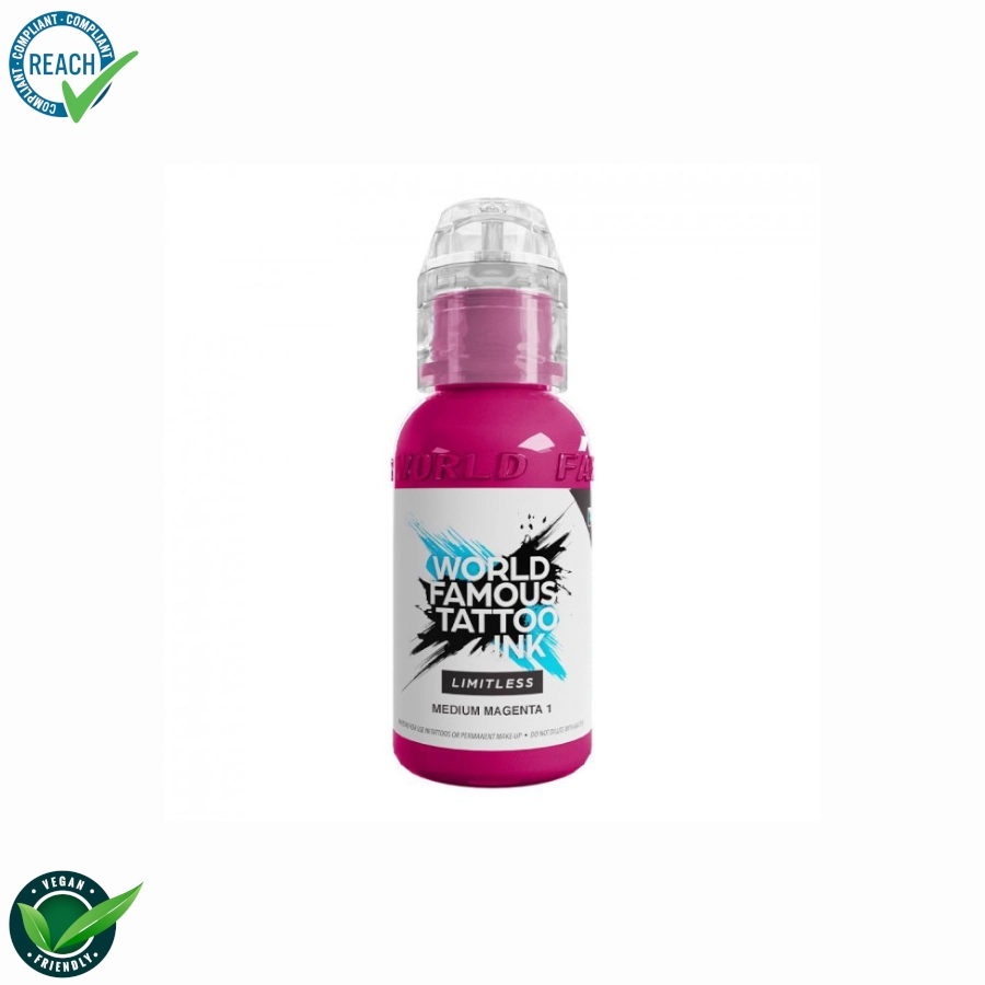 [ki_world_limitless_medium_magenta_1] World Famous Ink Limitless Medium Magenta 1 - Mélange pour le tatouage encre REACH 30ml