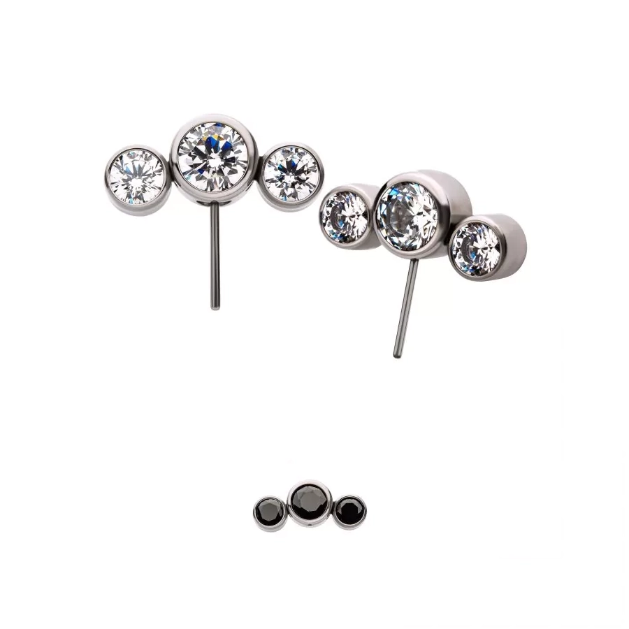 Invictus Embout Threadless 14 Titane F136 - Accessoire sans filetage pour piercing threadless