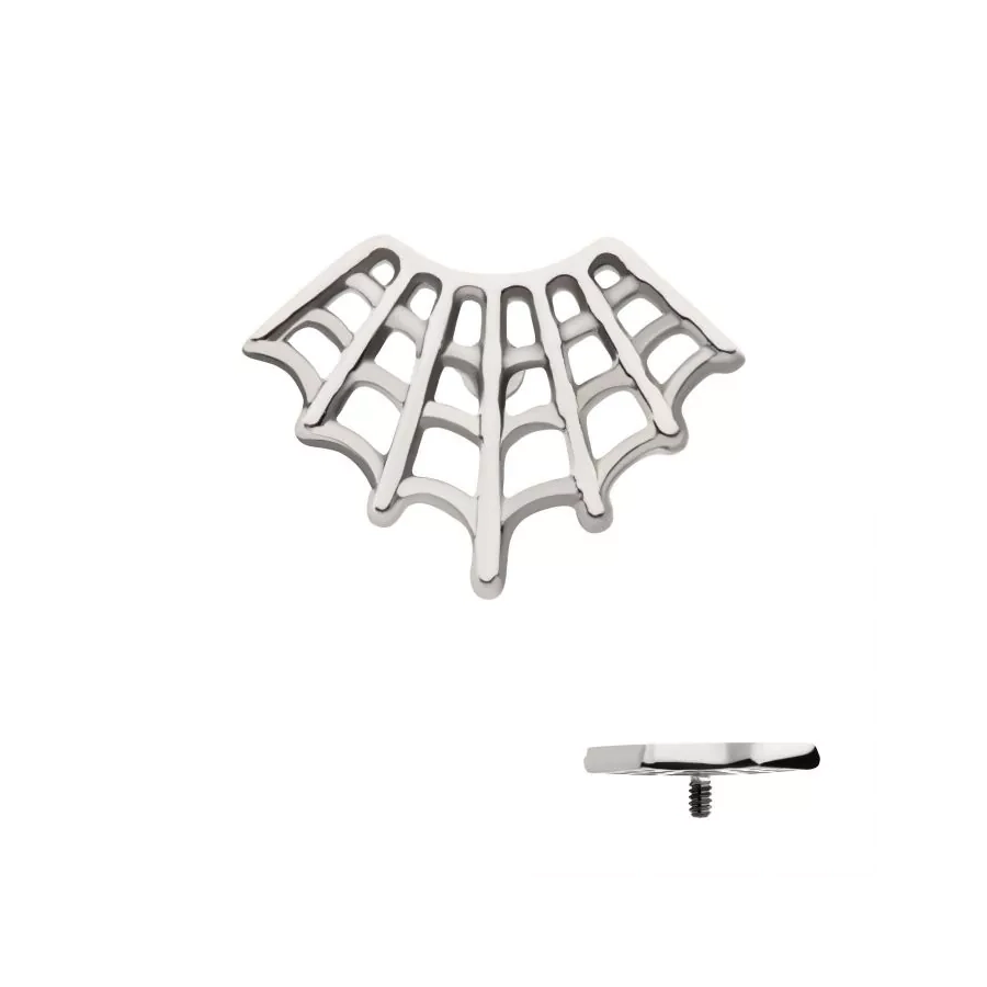 [iv_embout_5-titd7384_16] Piercing Embout - Titane F136 Gamme Invictus - Embout 5 avec pas de vis interne 0,9 mm pour piercing 1,2 mm toile d'araignée*