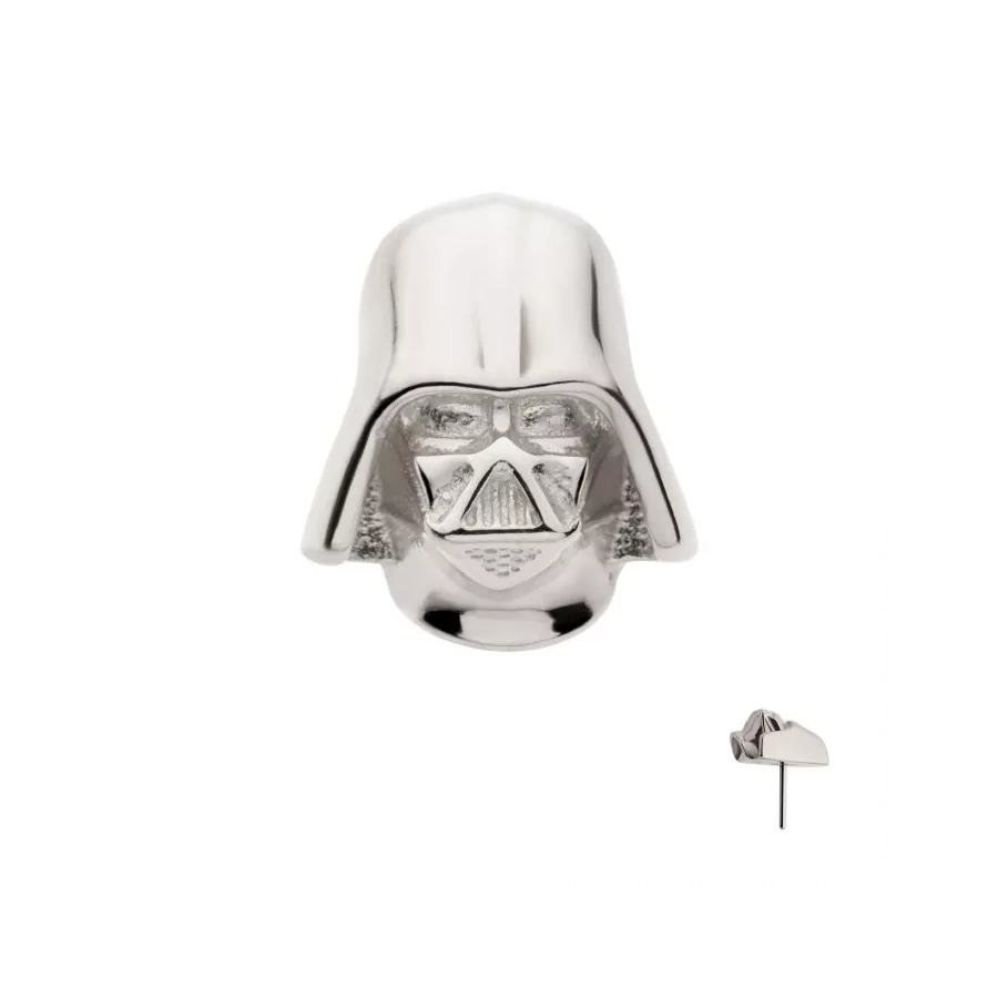 [iv_ET5_SW14KVADRER01W] Embout Threadless ET5 Titane F136 Star Wars Darth Vader Or Blanc 14kt