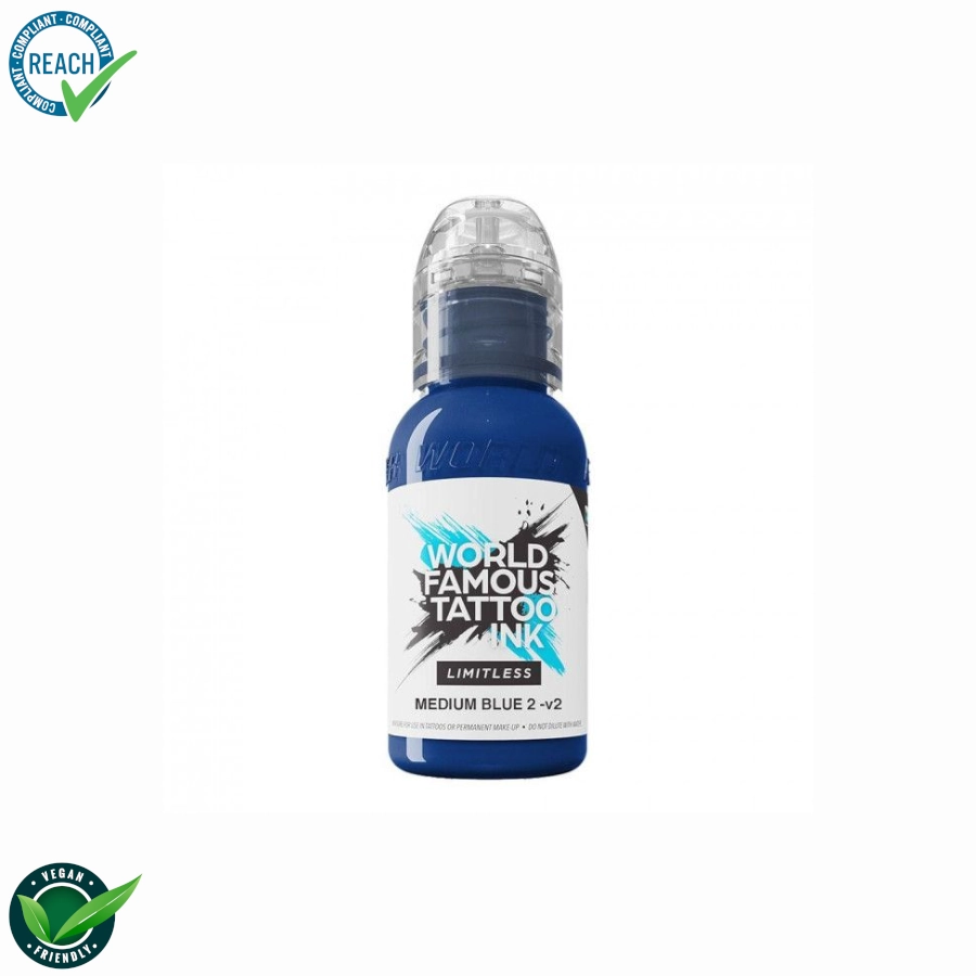 [ki_world_limitless_medium_blue_2_v2-ltmb2v21] Encre Tattoo Bleu - World Famous Medium Blue 2 v2 - Melange pour le tatouage world famous ink limitless REACH