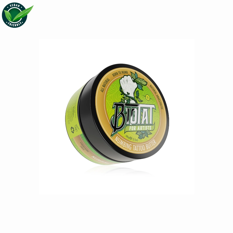 Beurre Tattoo - Biotat Numbing Tattoo Butter - Vaseline pour tatouage au clou de girofle apaisant et anesthésiant naturel