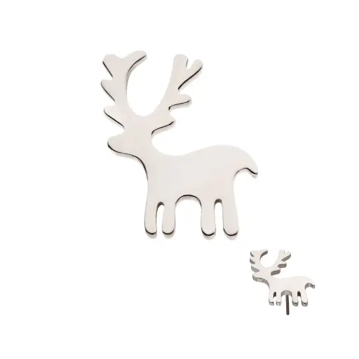 [iv_em_th_15-TITLSXMAS12] Piercing Embout - Titane F136 Gamme Invictus - Embout 15 sans filetage threadless cerf