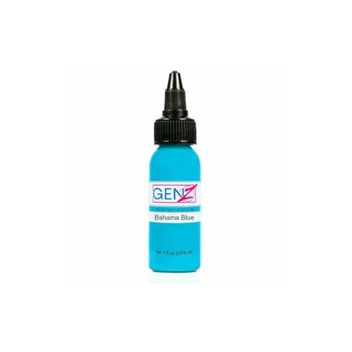 [b_REACH_encre_intenze_bahama_blue-] Encre Tattoo Bleue - Intenze Ink Gen-Z Bahama Blue - Mélange pour le tatouage reach 30 ml*