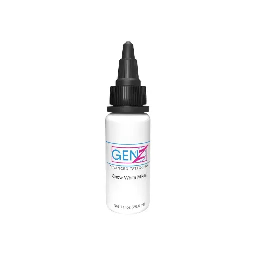 [ki_REACH_encre_intenze_snow_white_mixing-INTGENZ30-19COL-SNWHIMIX] Encre Tattoo Blanche - Intenze Ink Gen-Z Snow White Mixing - Mélange pour le tatouage encre reach 30 ml*