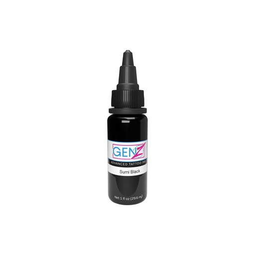 [b_gen_z_black_sumi] Encre Tattoo Noire - Intenze Ink Gen-Z Black Sumi - Mélange pour le tatouage encre reach 30 ml