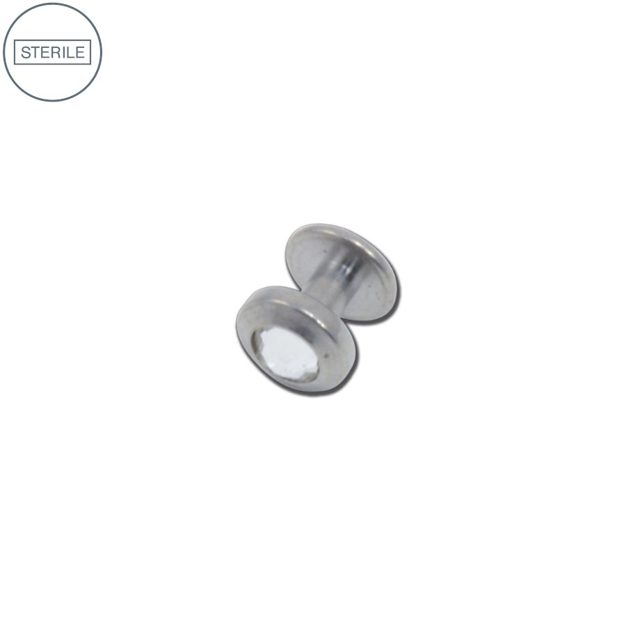 Piercing Surface - Implant Dermique - Piercing micro dermal en titane avec strass et disque conique