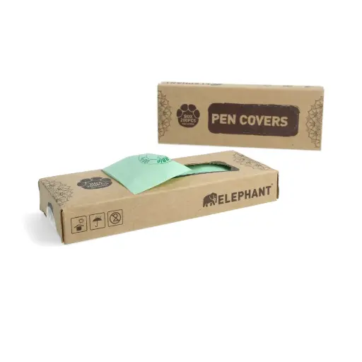 [ts_elephant_protection_pen-EPCBA] Eléphant Pen Cover Biodégradables - 200 protections pour machine à tatouage style pen 6x16cm