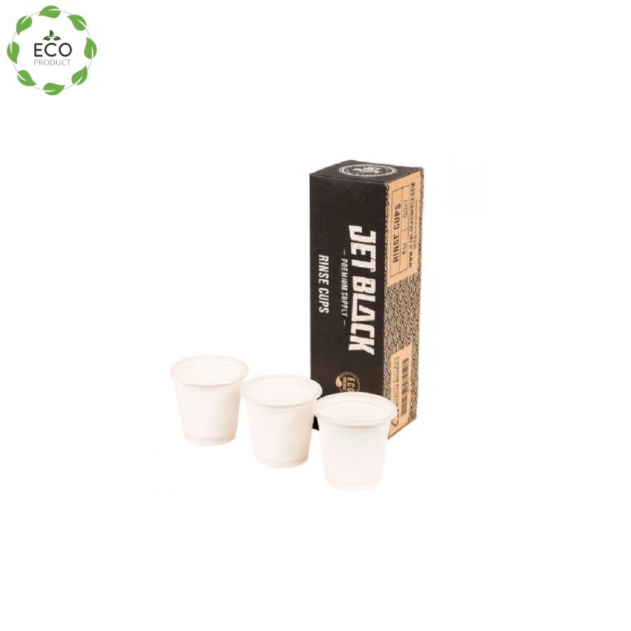 [b_jetblack_gobelets_rinçage_120ml] Gobelet Tattoo - Jet Black - Boite de 50 gobelets de rinçage et supports pour cartouches tatouage 