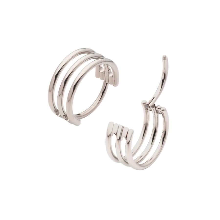 [iv_annneau_15-TISGRH7008] Piercing Anneau Titane 15 - Invictus Titane F136 - Clicker anneau a charniere triple cerceau
