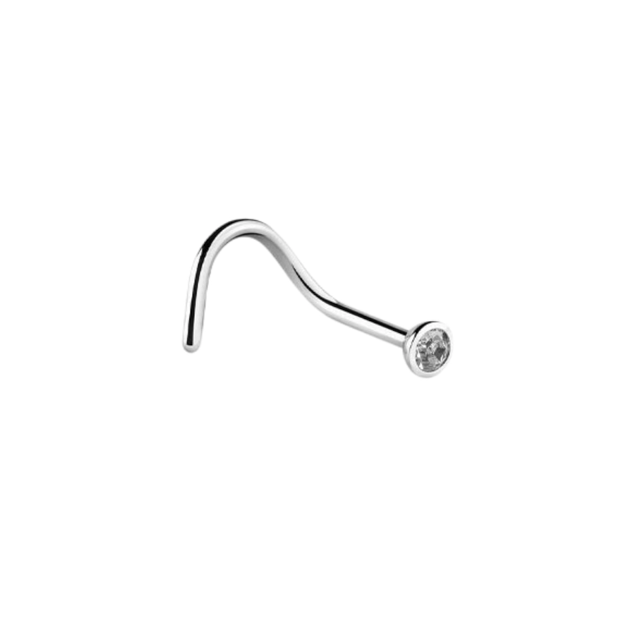 Piercing De Nez Titane G23 Stérile – Stud de Nez en titane avec bille ou strass