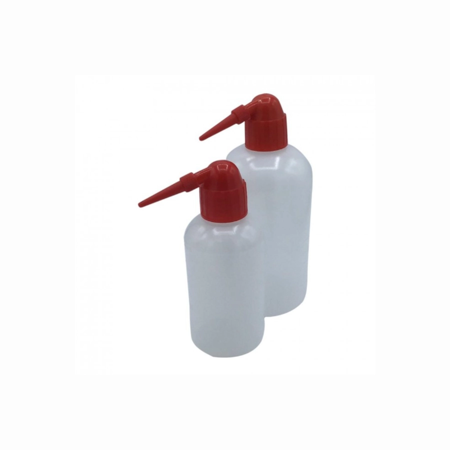 Pissette Rouge Bouchon Fixe - Flacon en plastique pour les liquides de tatouage