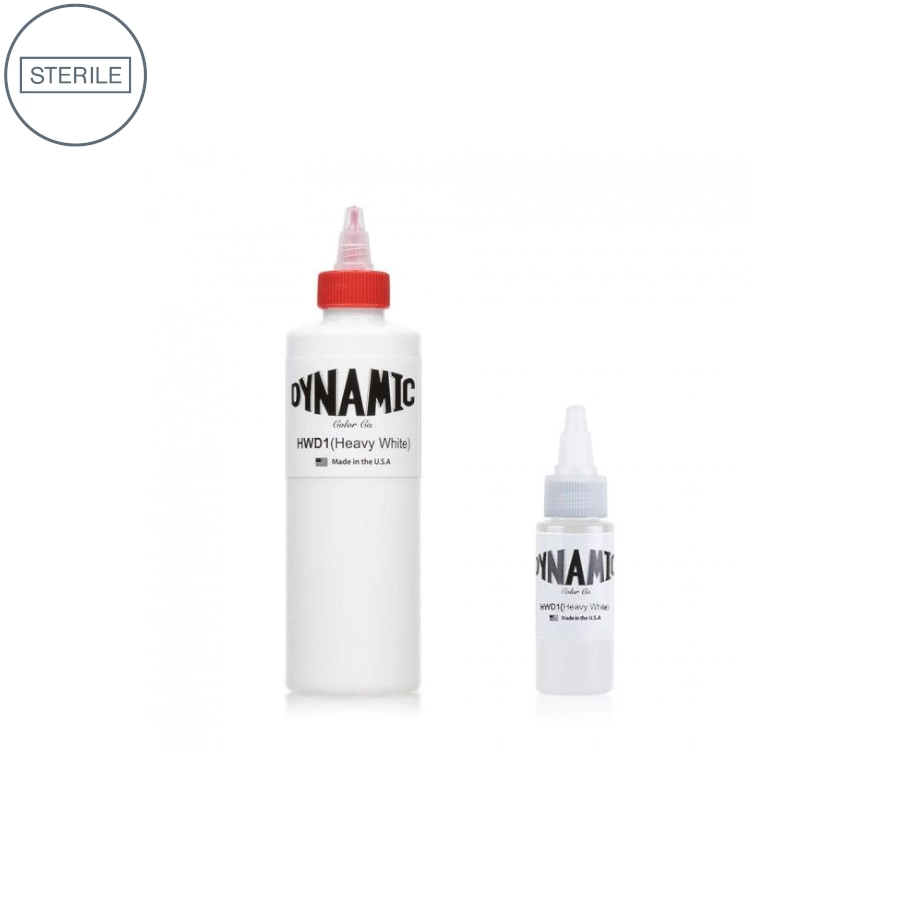 Encre Artistique Blanc Tattoo - Dynamic Ink Heavy White - Encre artistique pour entraînement tatouage NON REACH