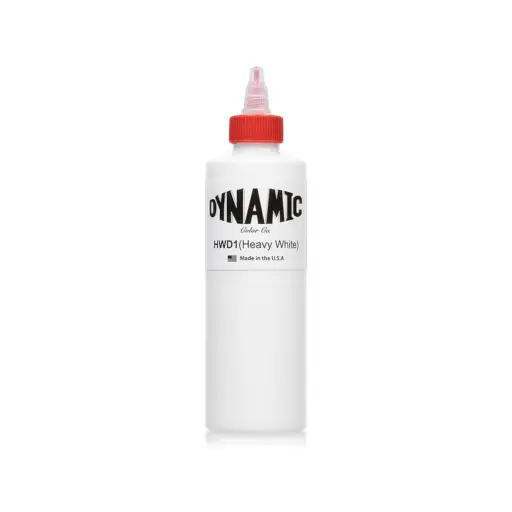 Encre Artistique Blanc Tattoo - Dynamic Ink Heavy White - Encre artistique pour entraînement tatouage NON REACH