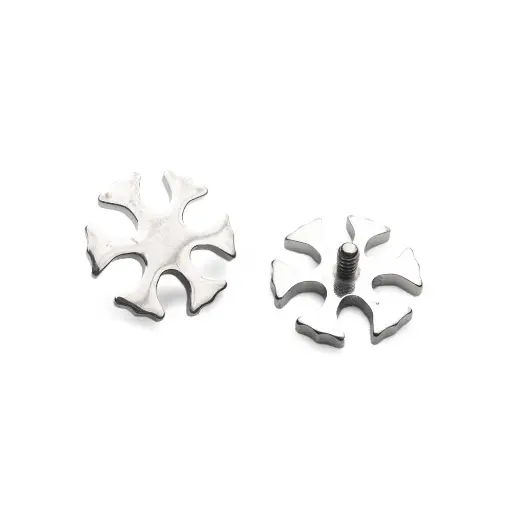 [ns_embout_98-p098_09] Piercing Embout - Titane F136 Gamme Hand Ink - Embout 98 avec pas de vis interne 0,9 mm pour piercing 1,2 mm flocon*