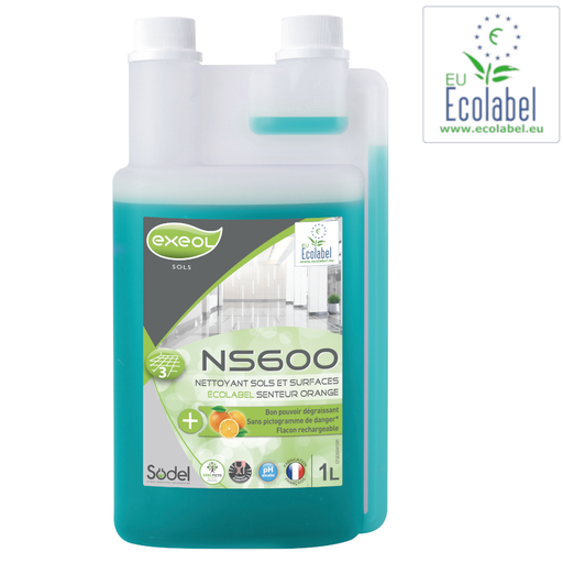 [cm_nettoyant_sol_exeol-1903306000] Nettoyant Sol - Exeol NS6000 - Bidon pour le nettoyage des sols senteur orange