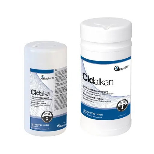 Lingette Tattoo - Alkapharm Cidalkan Wipes - Boite de lingette détergente et désinfectante a large spectre senteur pamplemousse*