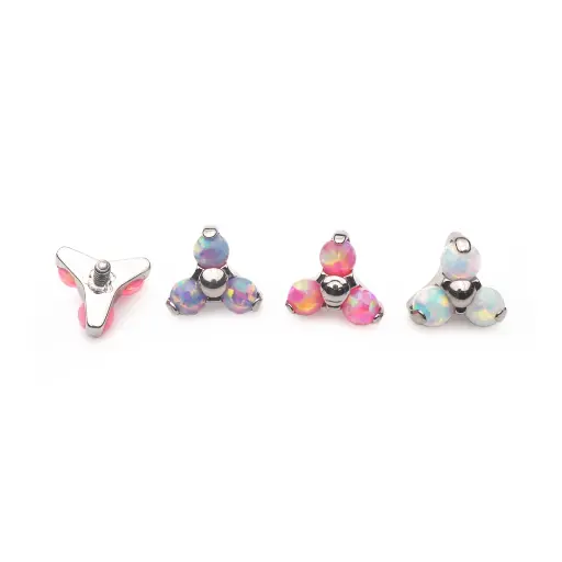 Piercing Embout - Titane F136 Gamme Hand Ink - Embout 100 en titane f136 avec pas de vis interne 0,9 mm pour piercing 1,2 mm*