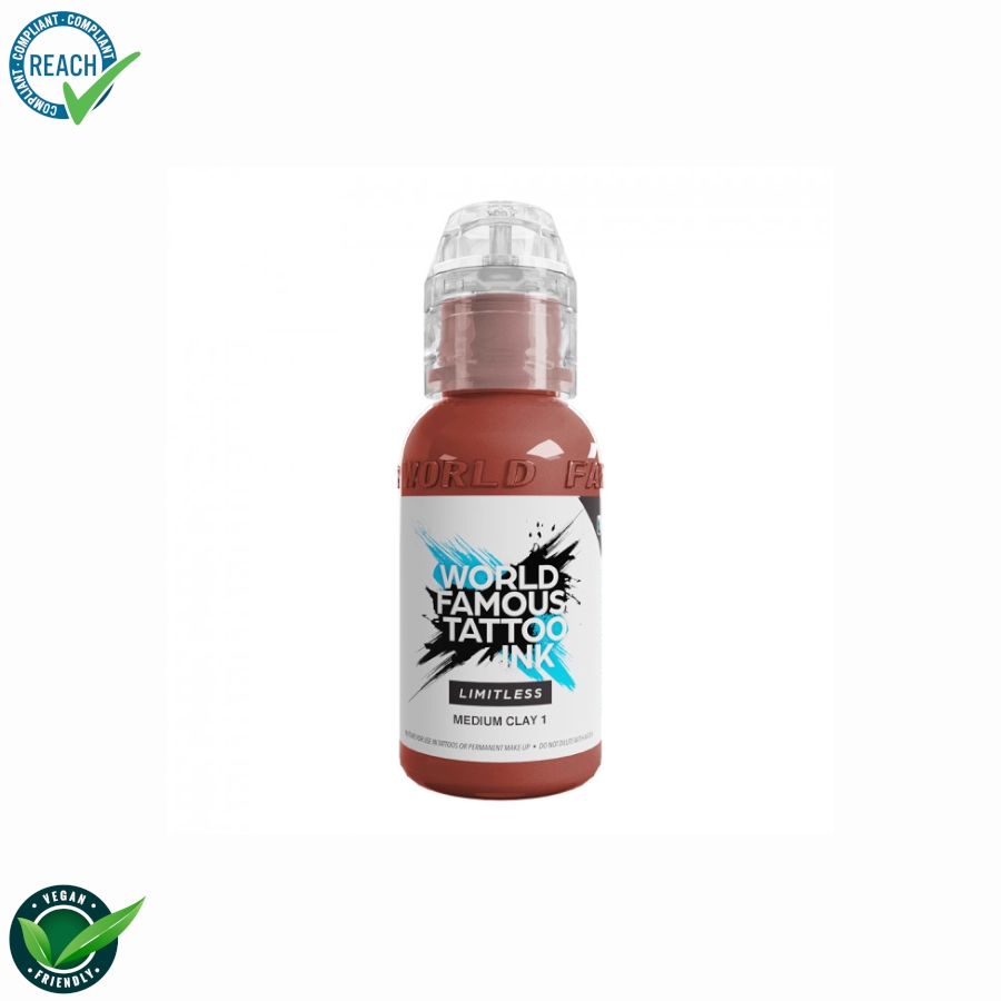[ki_world_limitless_medium_clay_1] World Famous Tattoo Ink Limitless Medium Clay 1 - Mélange pour le tatouage encre REACH 30ml