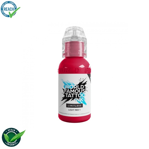 [ki_world_limitless_light_red_1] World famous ink limitless encre pour le tatouage REACH light red 1