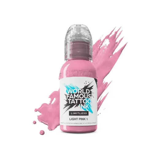 [ki_REACH_encre_world_famous_light_pink_1-LTLP11-S] Encre Tattoo Rose - World Famous Tattoo Ink Limitless Light Pink 1 - Mélange pour le tatouage encre reach 30 ml* 